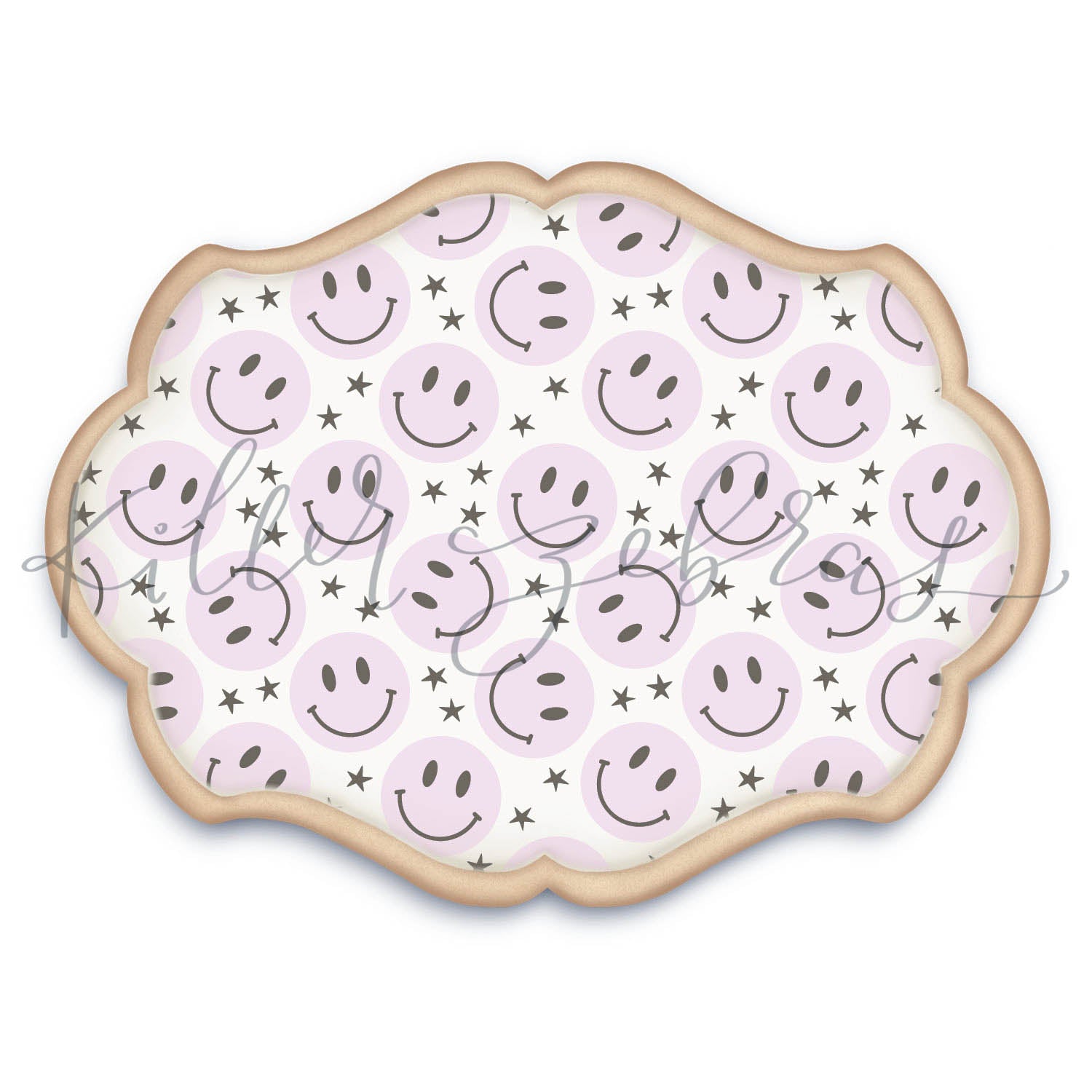 5.5 x 5.5 Stencil Smiley Faces 2 Part Stencil