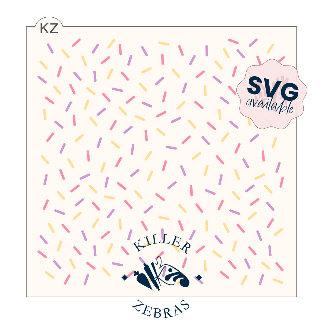 5.5 x 5.5 Stencil Sprinkles – Layered Cookie Stencil