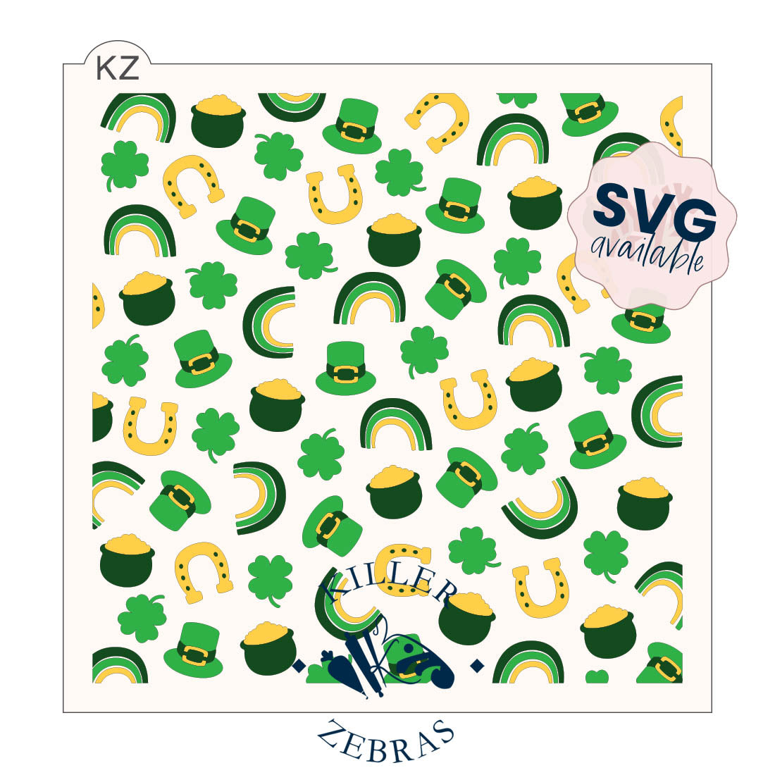 5.5 x 5.5 Stencil St. Paddy's Day – Layered Cookie Stencil