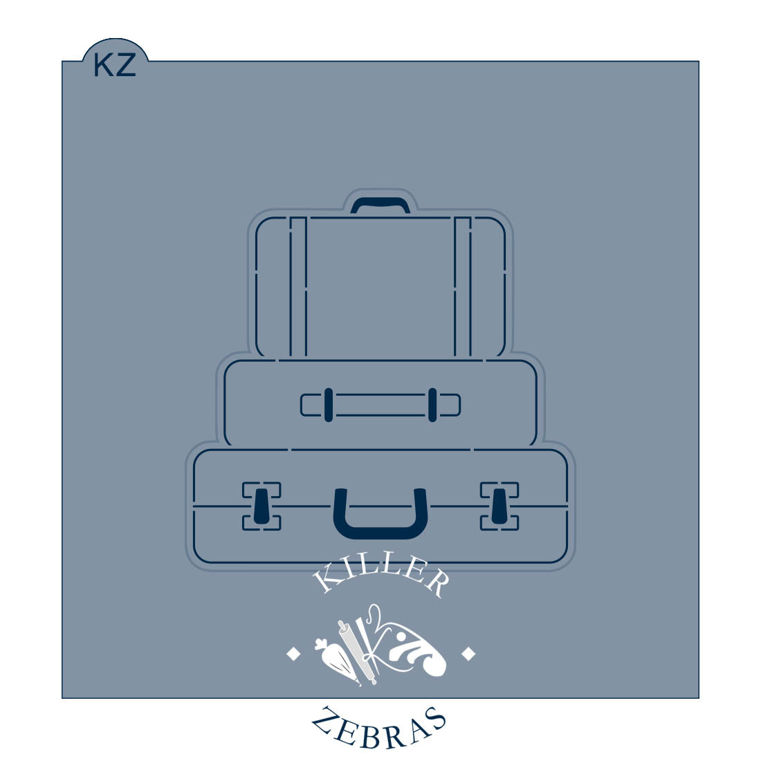 Cookie Cutters Stack of Suitcases – Cookie Cutter & Stencil Set