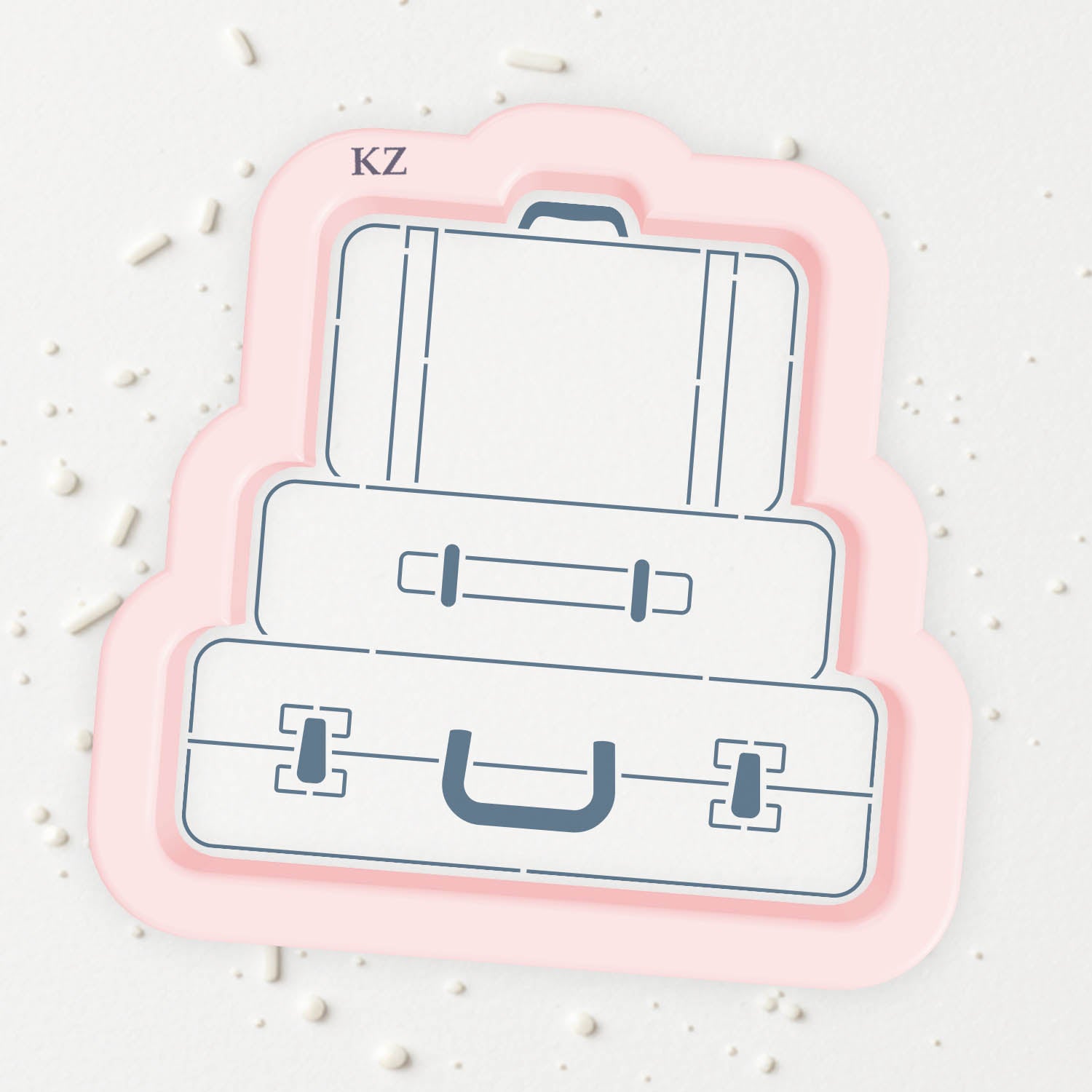 Cookie Cutters Stack of Suitcases – Cookie Cutter & Stencil Set