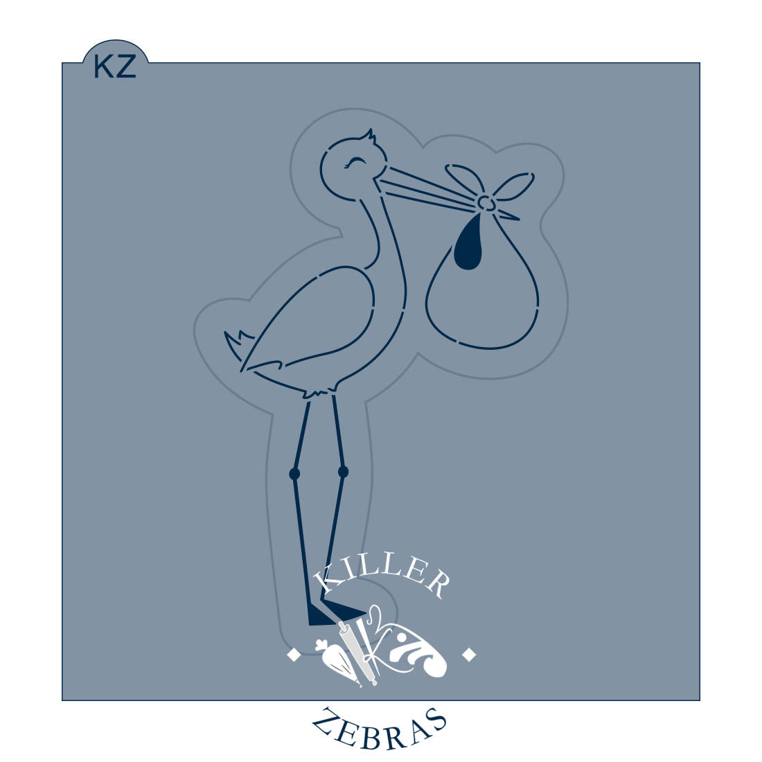 Cookie Cutters Stork – Cookie Cutter & Stencil Set