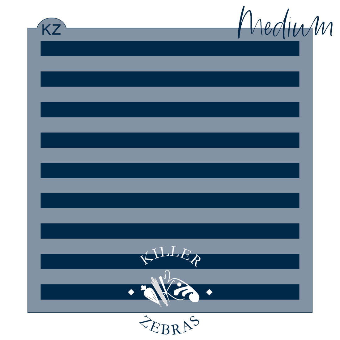 5.5 x 5.5 Stencil Stripes – Cookie Stencil