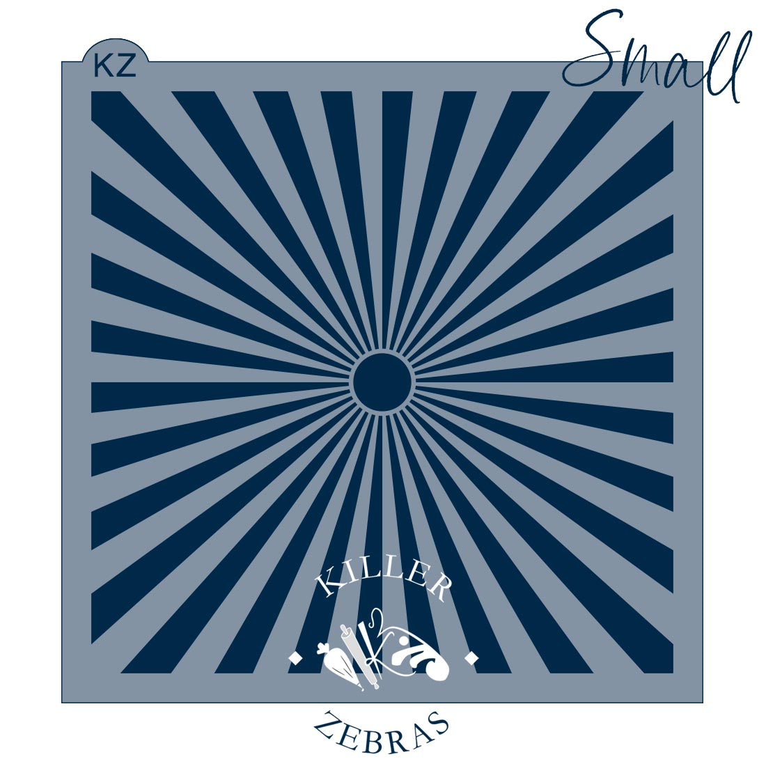 5.5 x 5.5 Stencil Sunburst Stencil Small