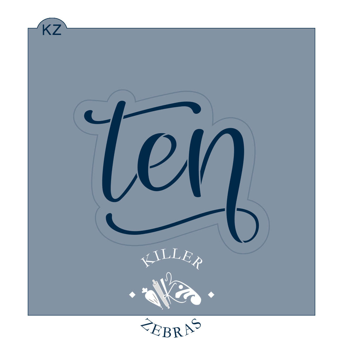 Cookie Cutters Ten – Cookie Cutter & Stencil Set