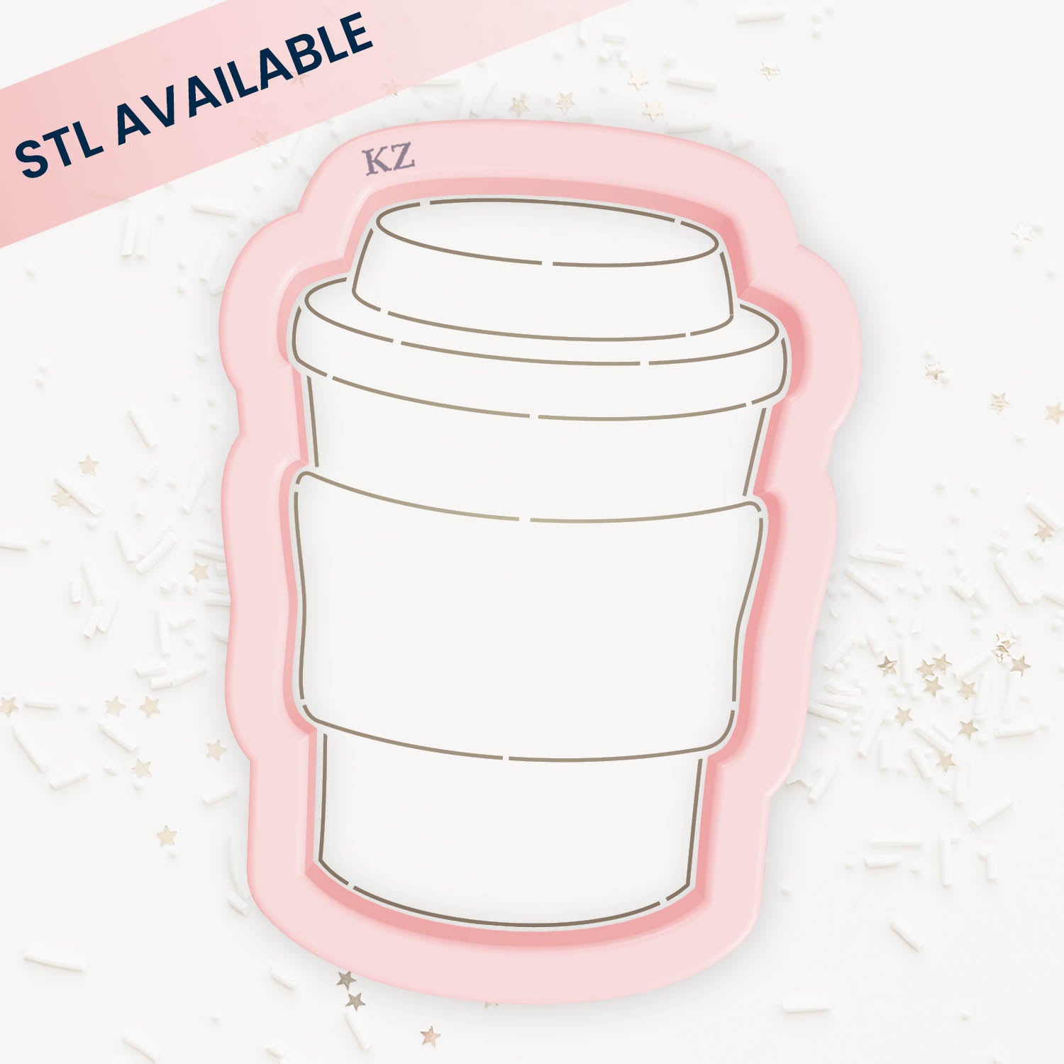 Cookie Cutters To Go Coffee Cup (Style 1) Cutter/Stencil