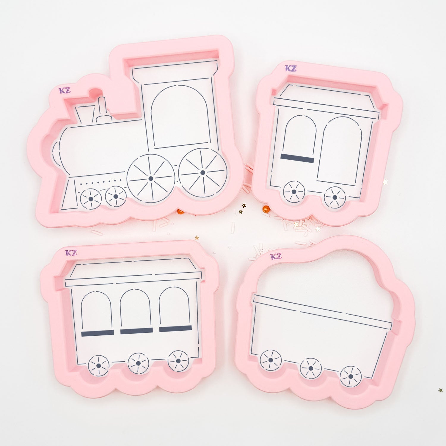 Cookie Cutters Train Cutter/Stencil Set of 4 Set of 4