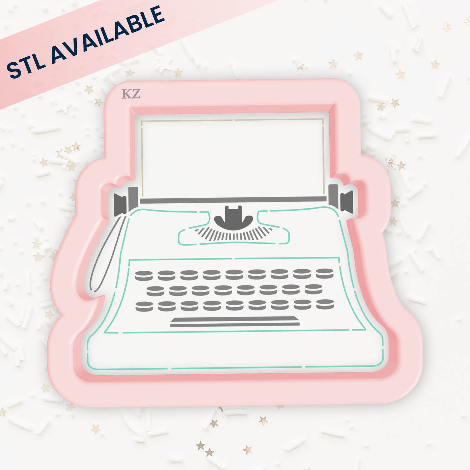 Cookie Cutters Typewriter – Cookie Cutter & Stencil Set