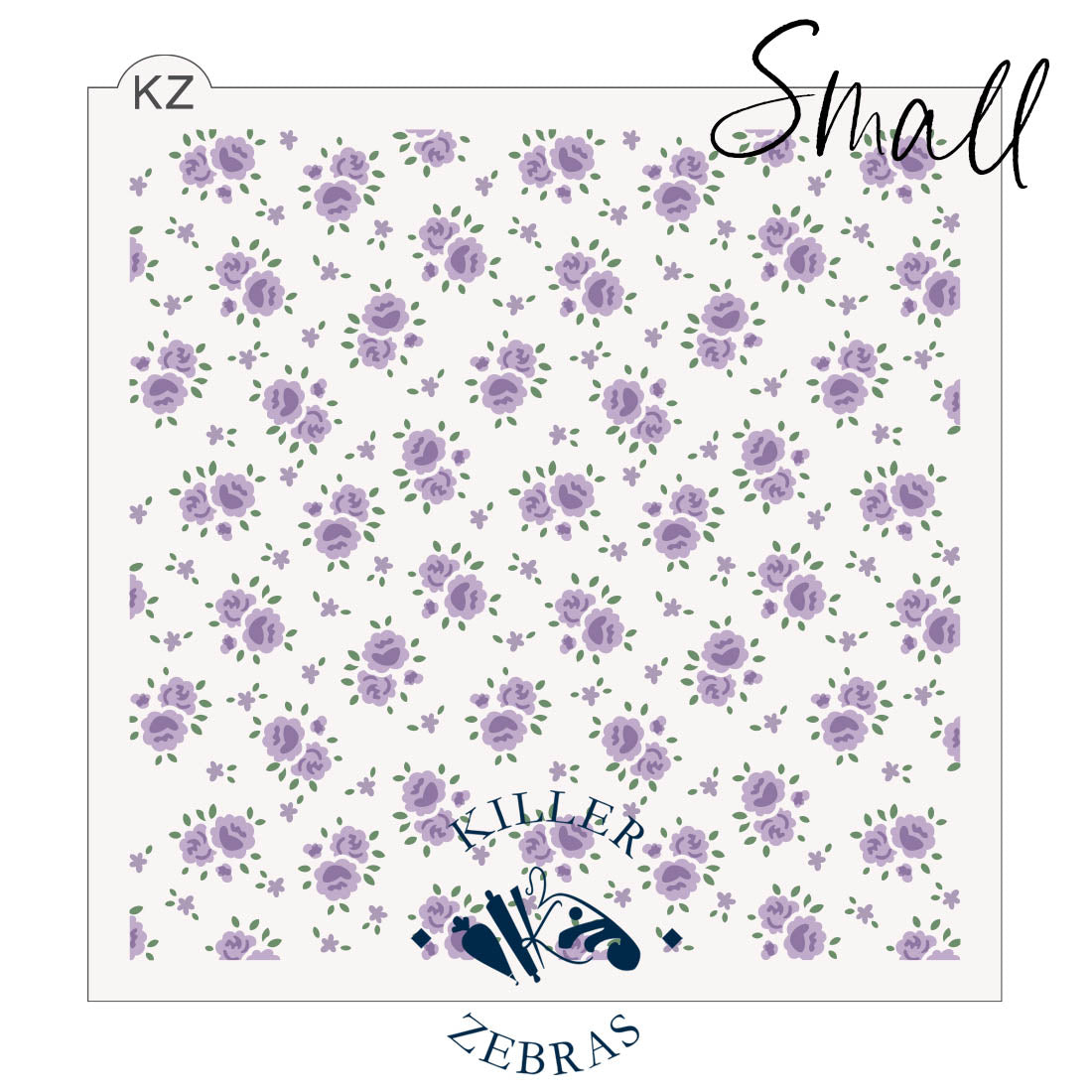5.5 x 5.5 Stencil Vintage Roses – Layered Cookie Stencil Small 3 Part