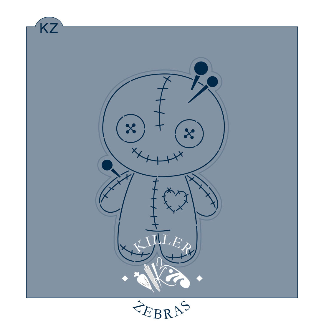 Voodoo Doll – Cookie Cutter & Stencil Set