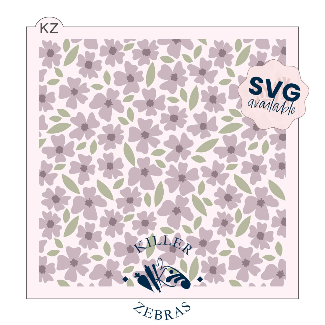 5.5 x 5.5 Stencil Wallflowers 3 Part Stencil