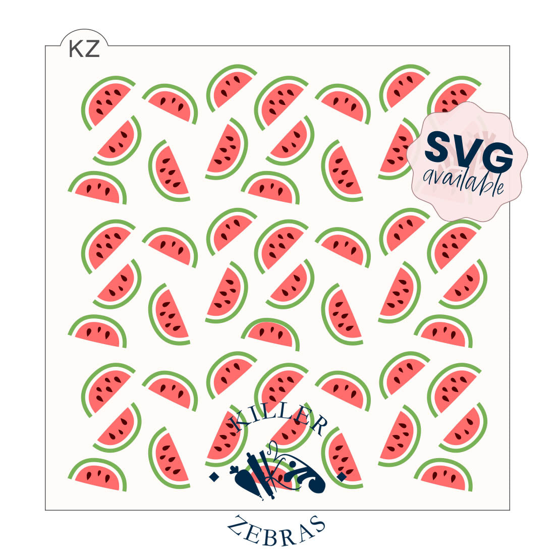 5.5 x 5.5 Stencil Watermelons – Layered Cookie Stencil