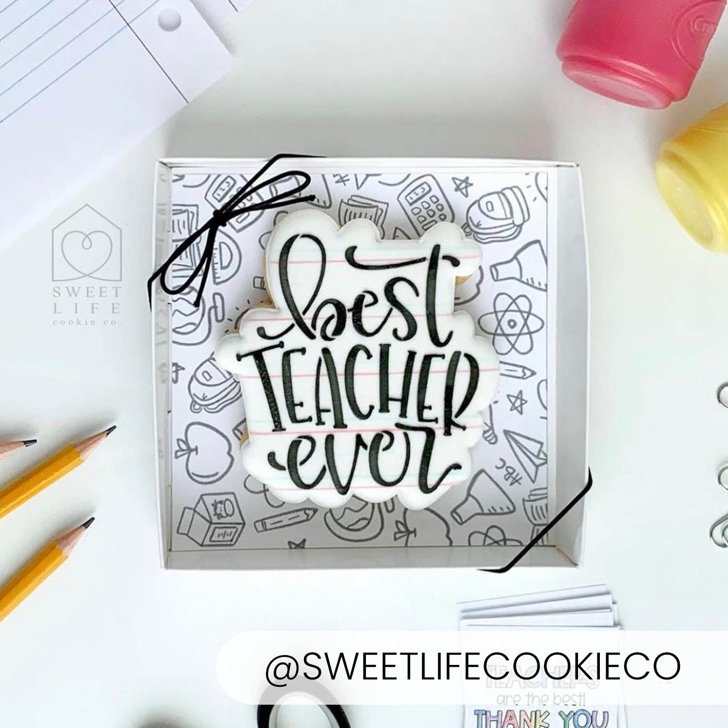 Cookie Cutters Best Teacher Ever Hand Lettered