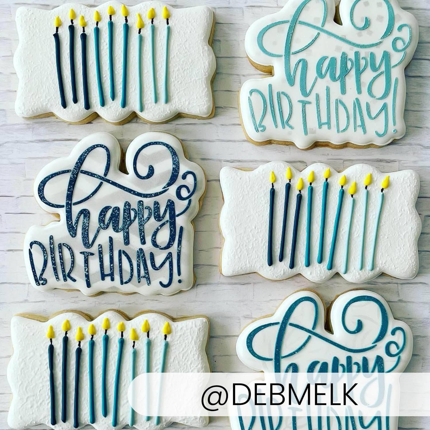 Happy Birthday (Style 2) – Cookie Cutter & Stencil Set