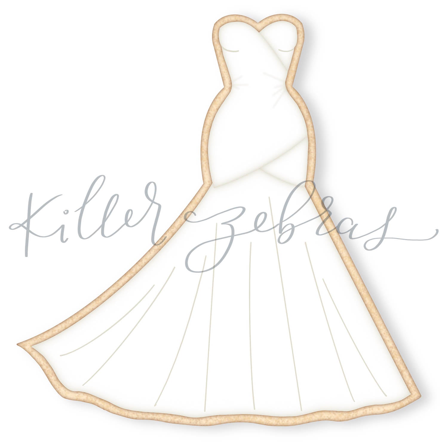 Cookie Cutters The Ginger Wedding Dress Cutter/Stencil