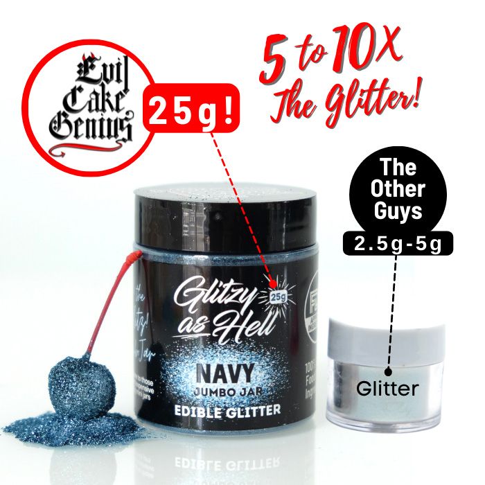 Navy Glitzy as Hell Edible Glitter