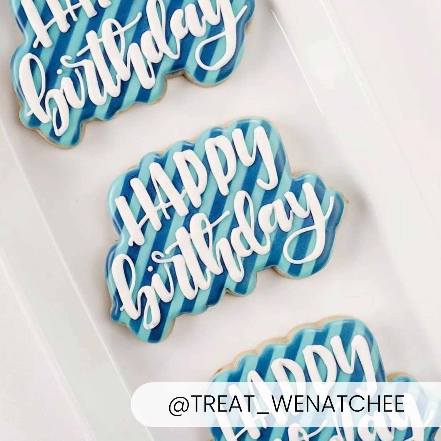Cookie Cutters Happy Birthday (Style 3) – Cookie Cutter & Stencil Set