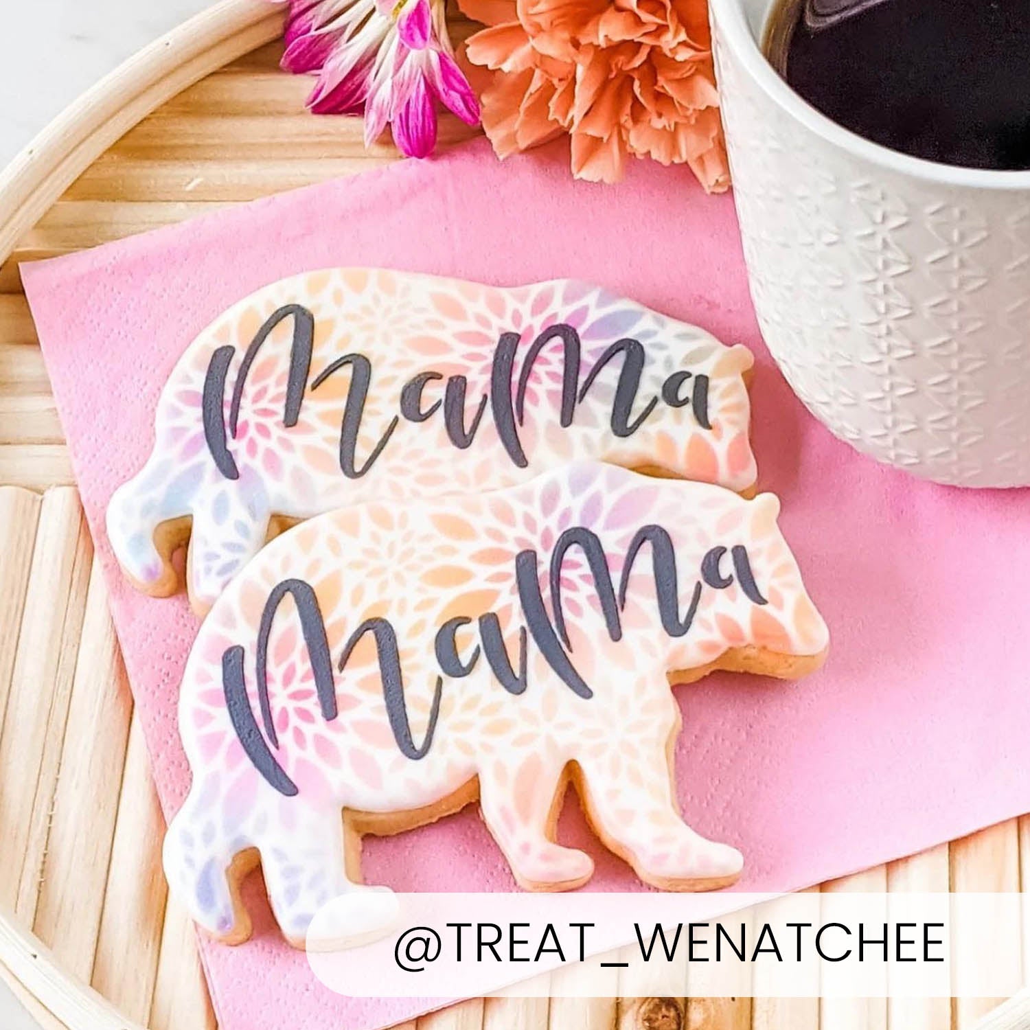 5.5 x 5.5 Stencil Dahlias Stencil