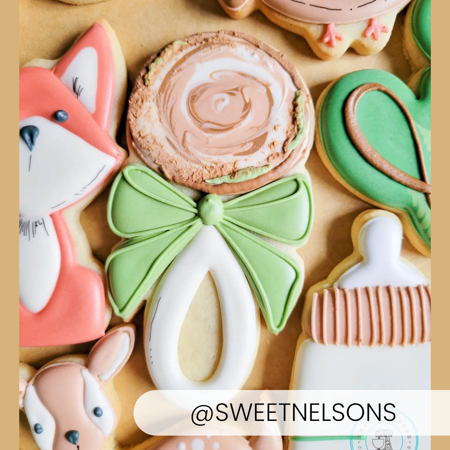 Rattle with Bow – Cookie Cutter & Stencil Set