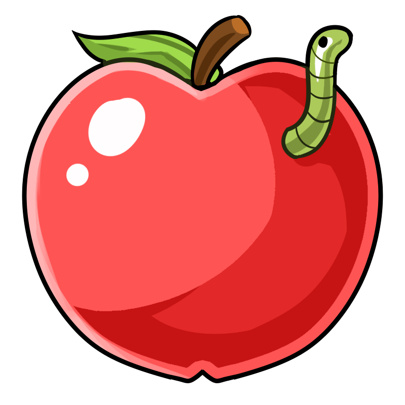 Cookie Cutters Apple with Worm Cutter/Stencil