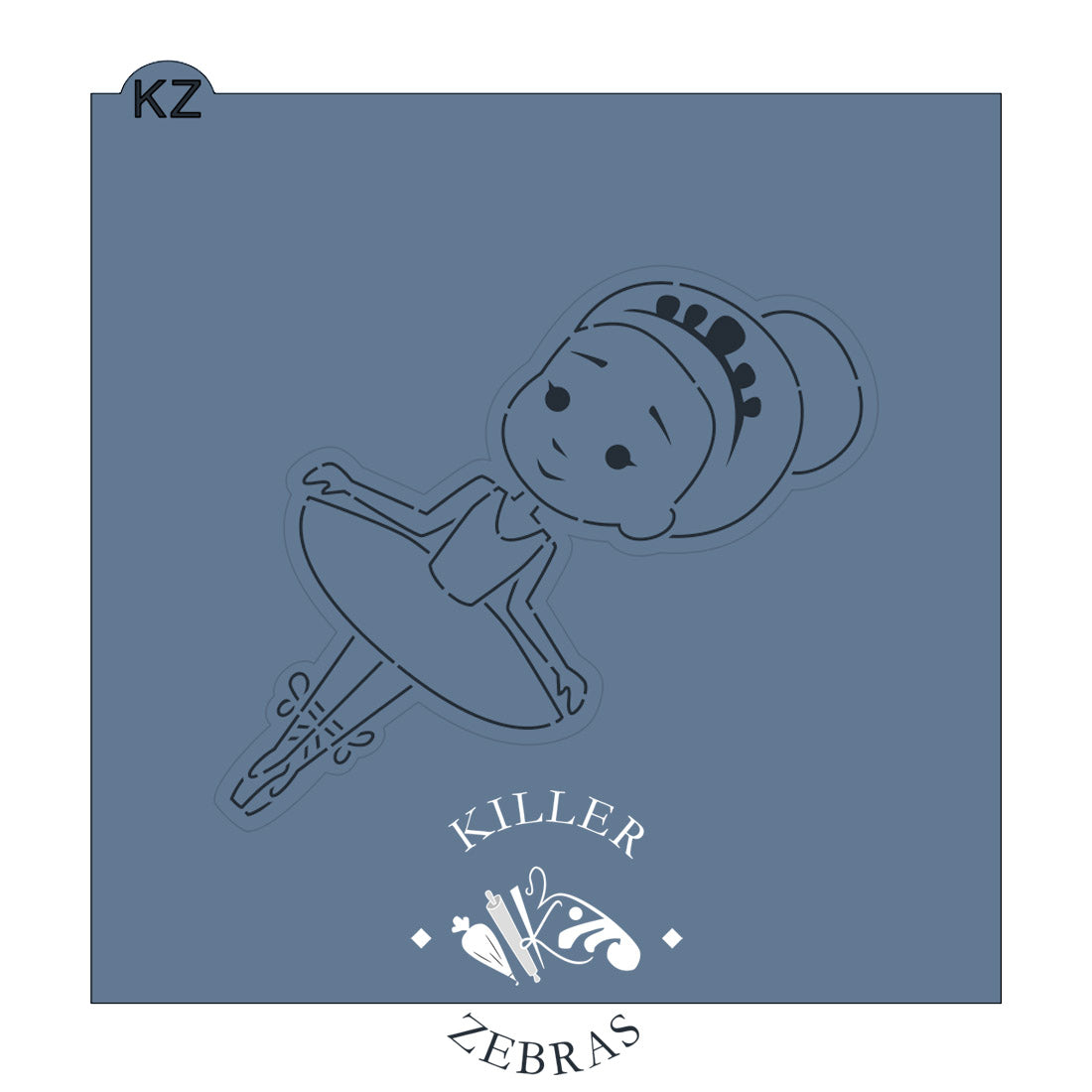 Cookie Cutters Ballerina (Style 1) – Cookie Cutter & Stencil Set