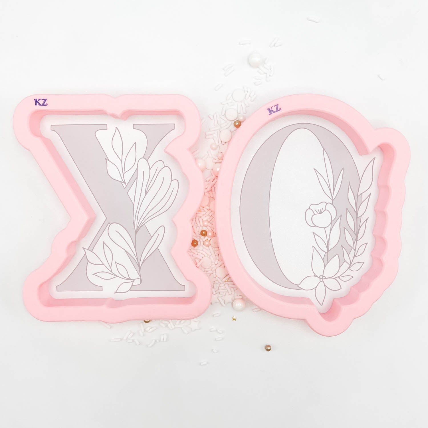 Cookie Cutters Floral XO Cutter/Stencil Set