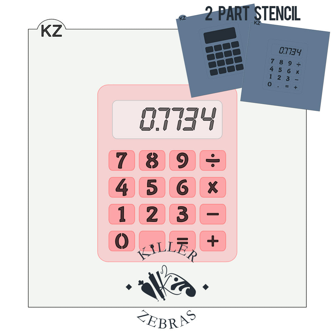 Cookie Cutters Rounded Rectangle Cutter/Stencil Calculator 2 Part