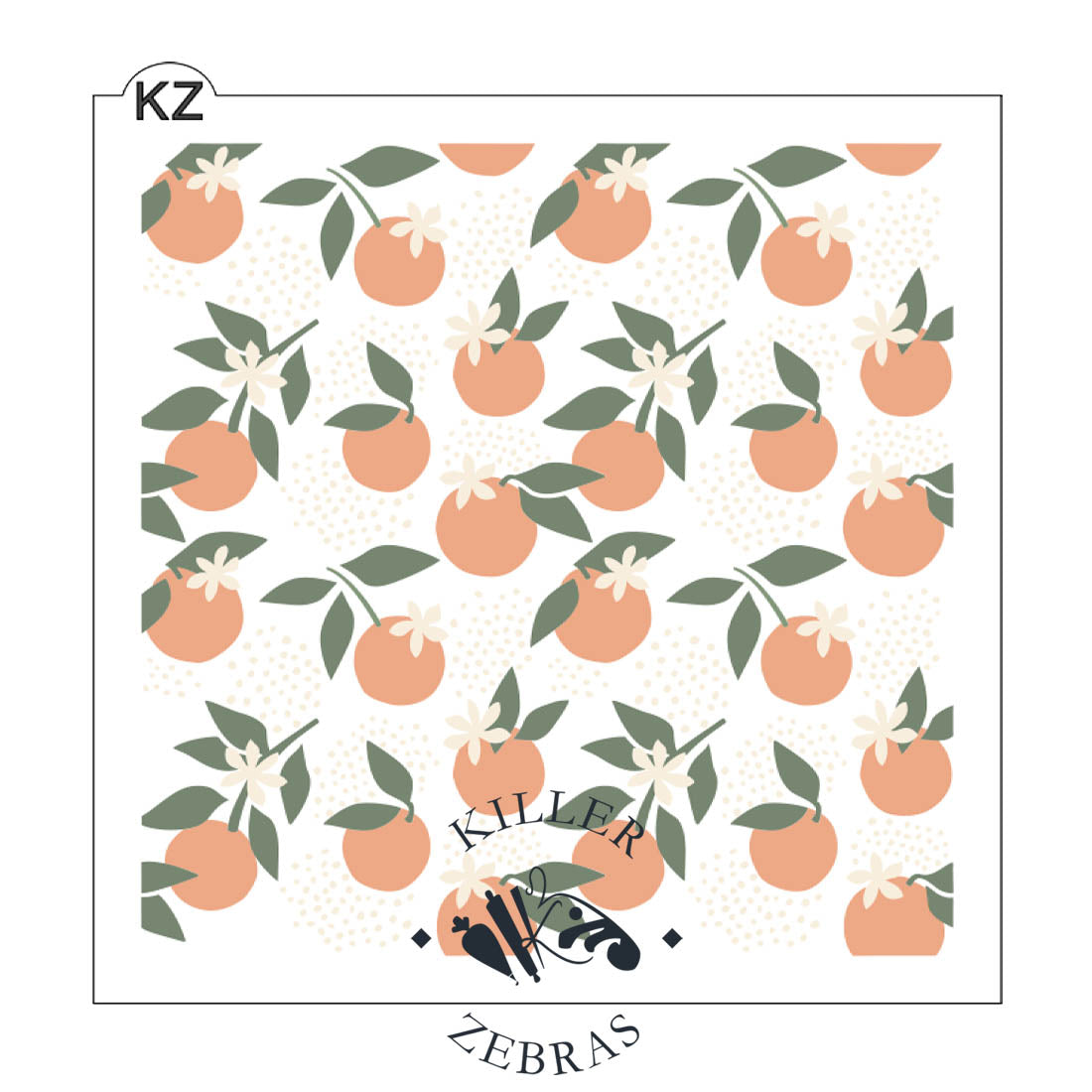 5.5 x 5.5 Stencil Clementine 3 Part Stencil