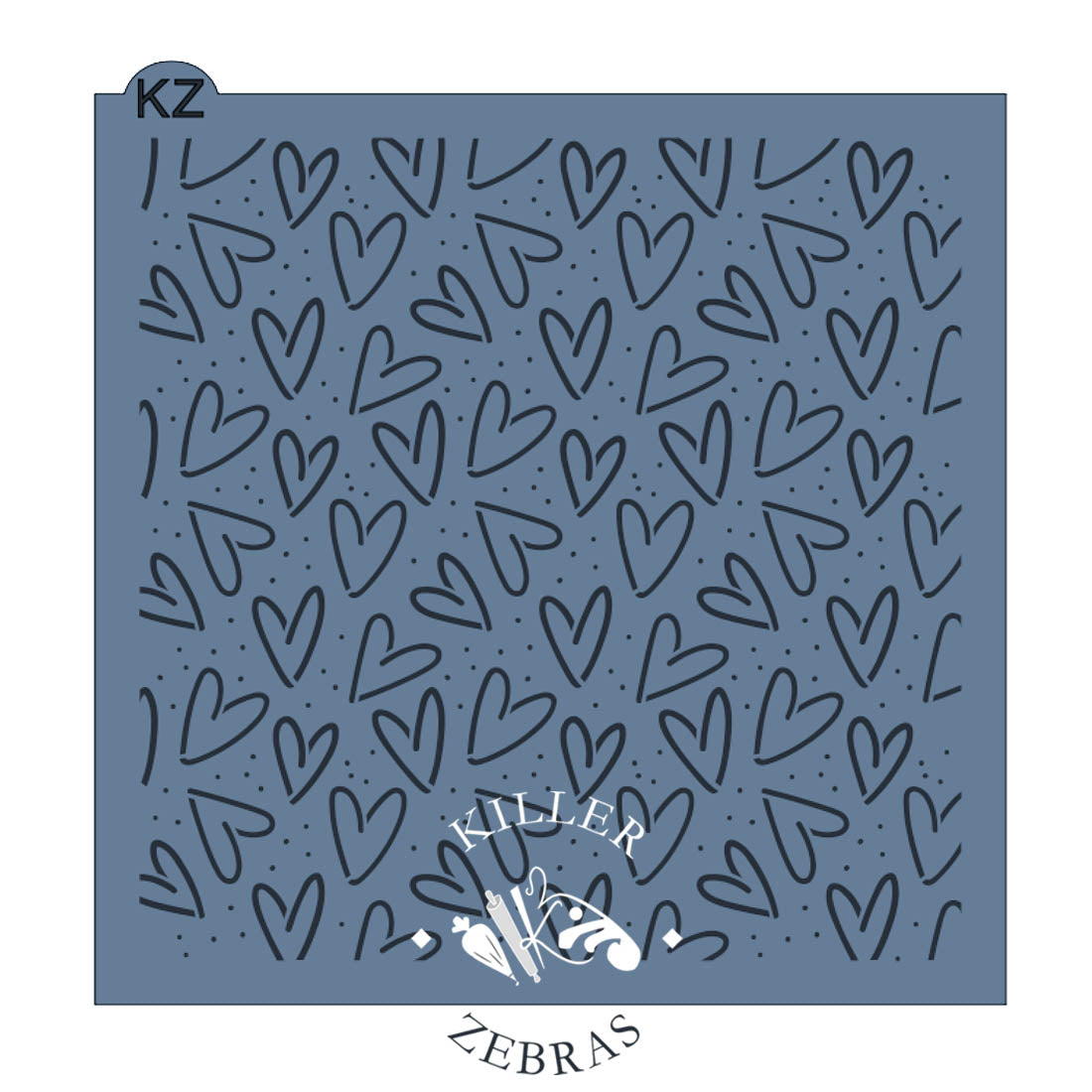 5.5 x 5.5 Stencil From the Heart Stencil