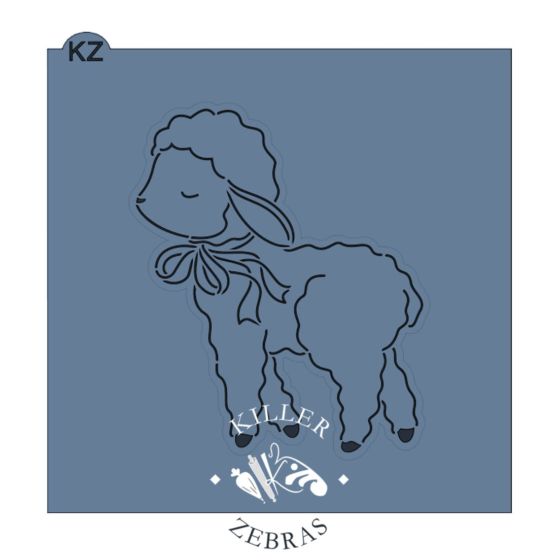 Cookie Cutters Fuzzy Lamb Style 2 Cutter/Stencil