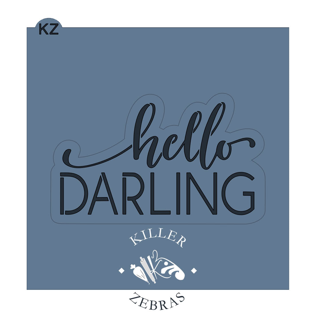 Cookie Cutters Hello Darling – Cookie Cutter & Stencil Set