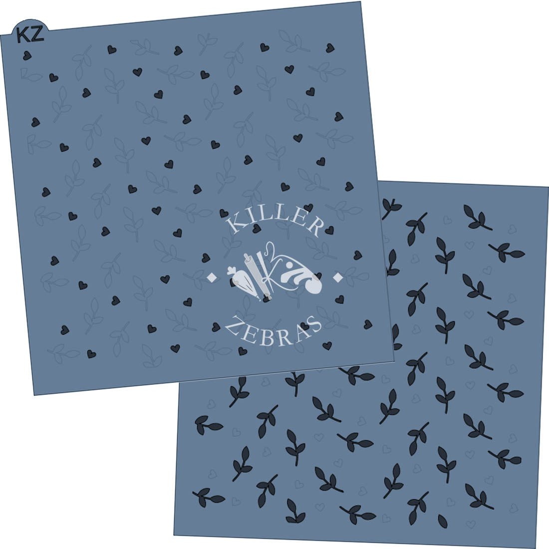 5.5 x 5.5 Stencil Love Blooms 2 Part Stencil