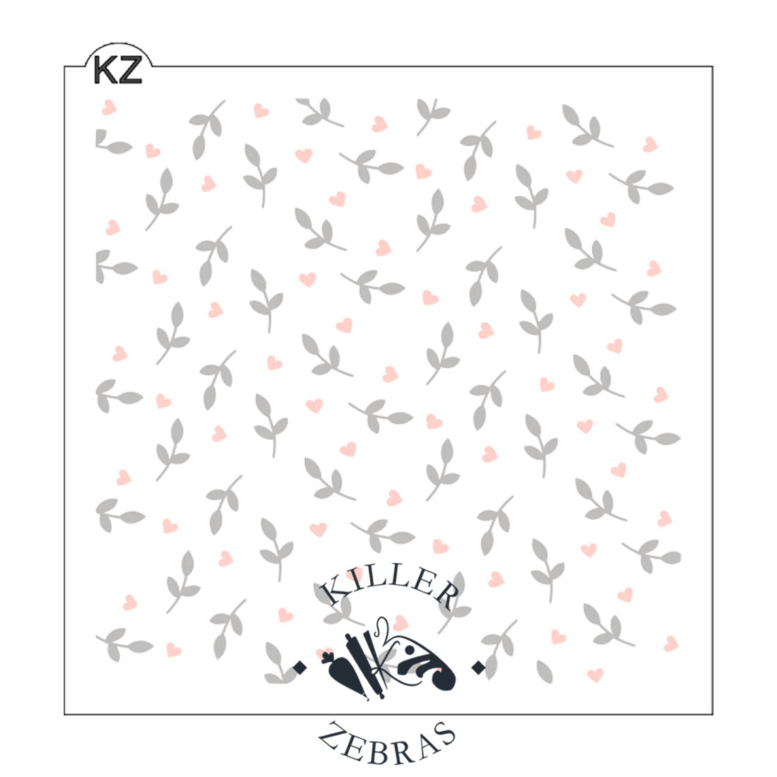 5.5 x 5.5 Stencil Love Blooms 2 Part Stencil