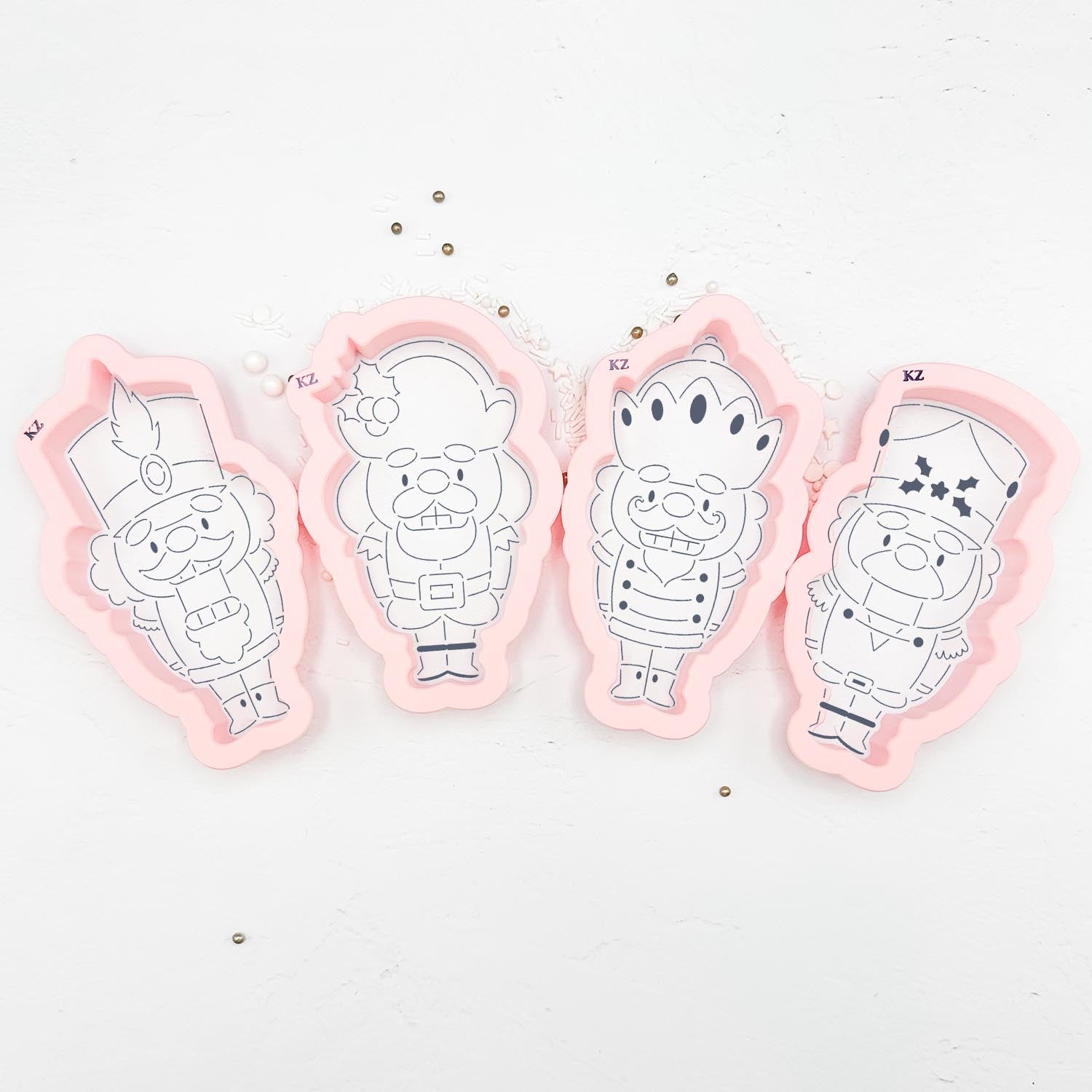 Cookie Cutters Nutcracker (Set of 4) – Cookie Cutter & Stencil Set