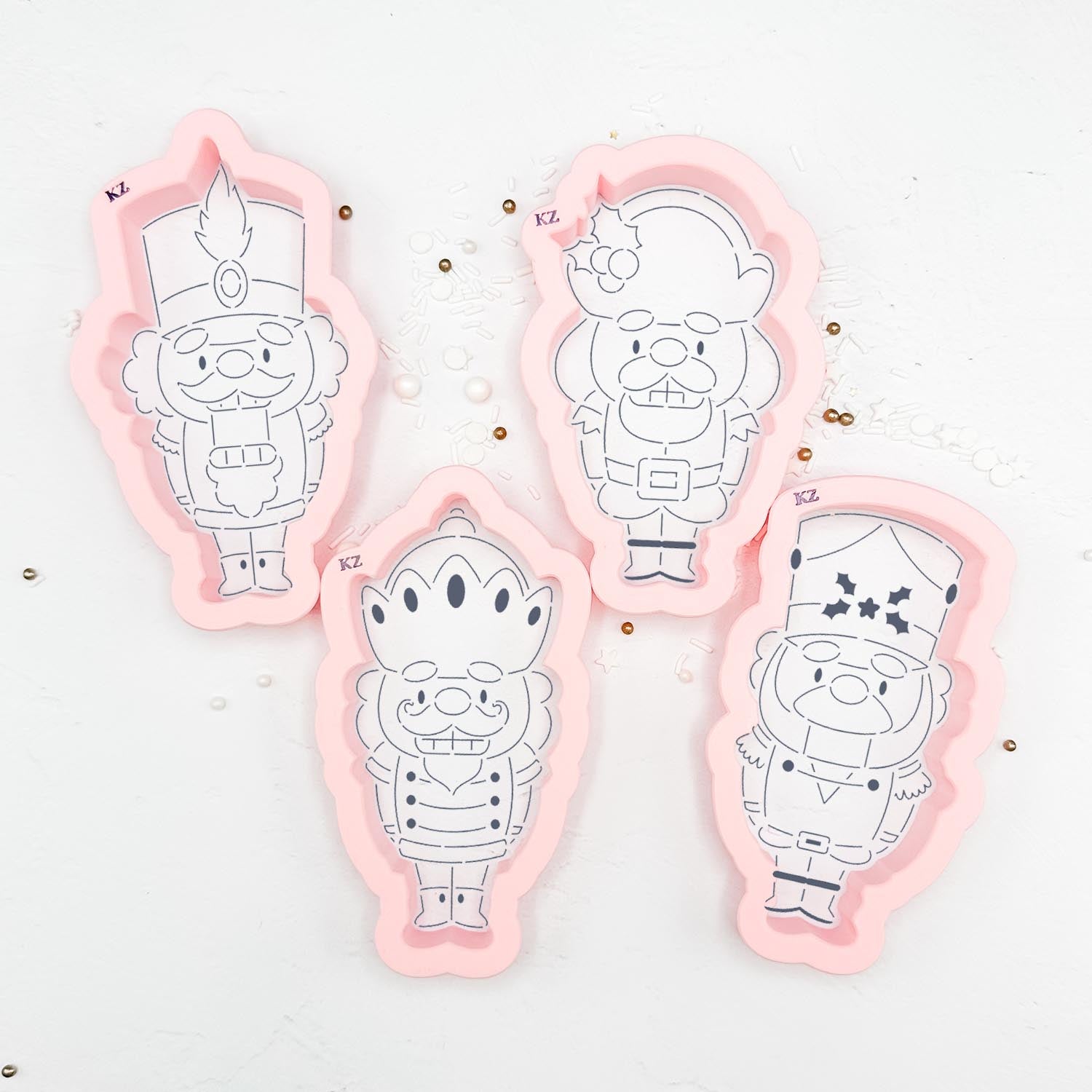 Cookie Cutters Nutcracker (Set of 4) – Cookie Cutter & Stencil Set