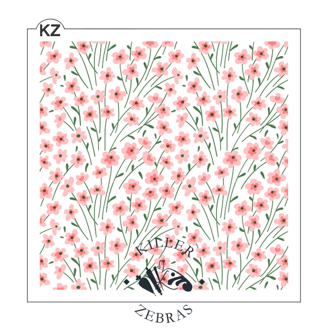 5.5 x 5.5 Stencil Pretty Posies 3 Part Stencil