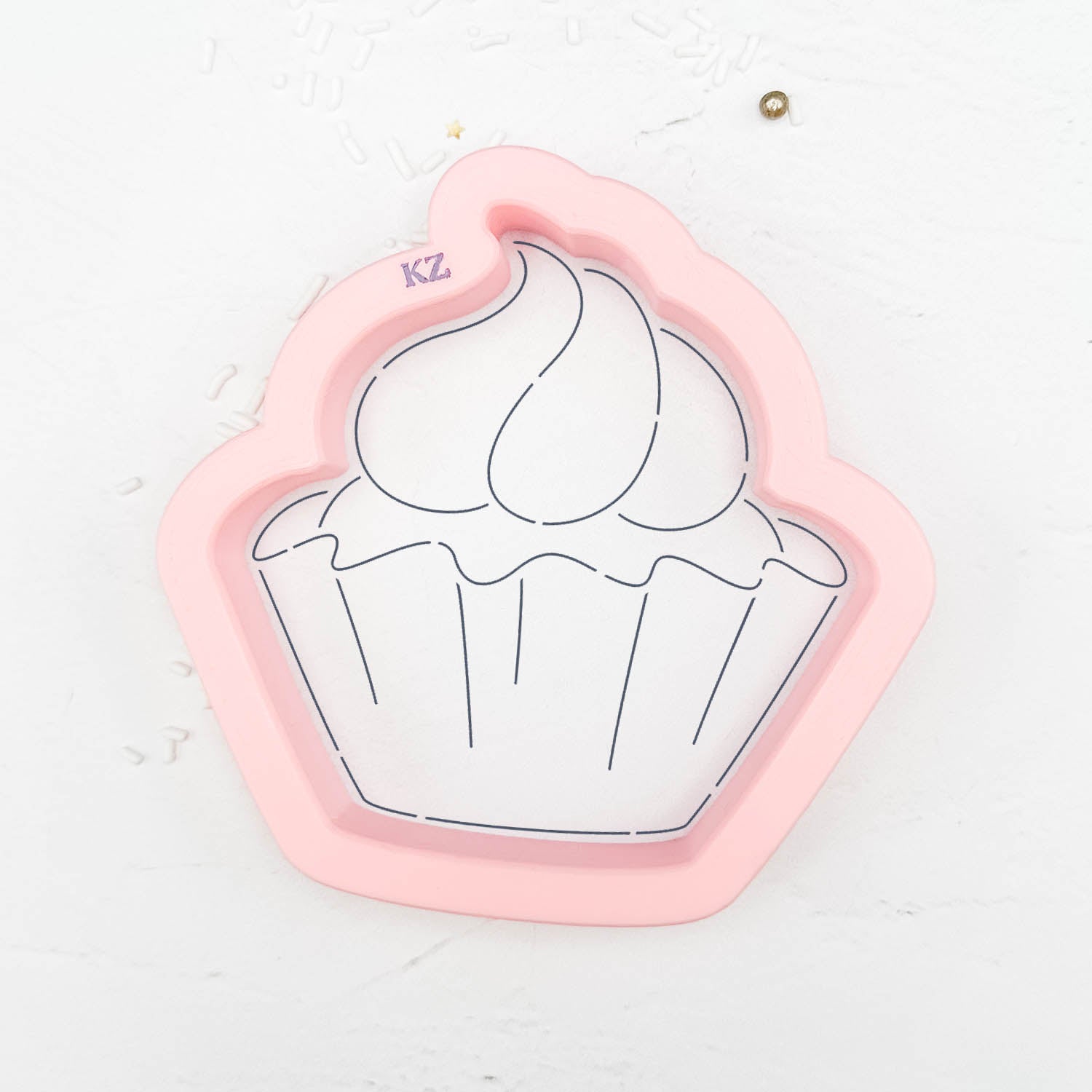 Ruffly Cupcake Cutter/Stencil