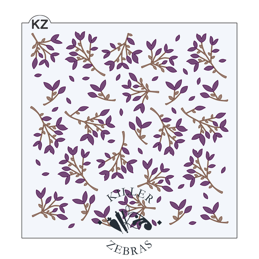 5.5 x 5.5 Stencil Spring Branches 2 Part Stencil