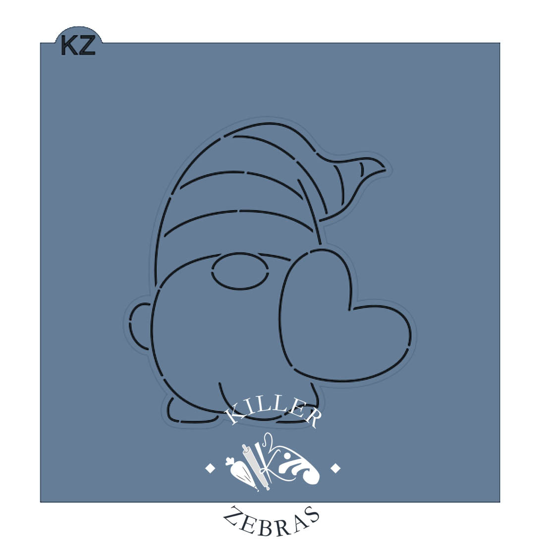 Cookie Cutters Valentine Gnome (Style 1) Cutter/Stencil