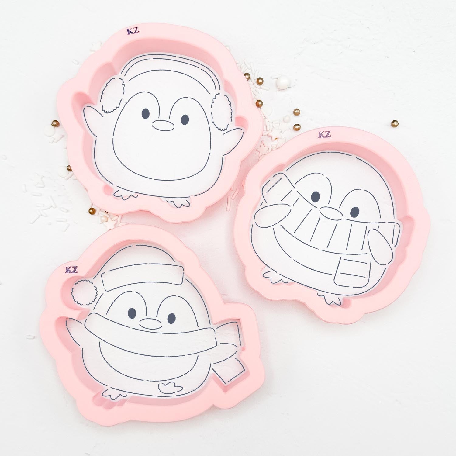 Cookie Cutters Winter Penguin Cutter/Stencil Set of 3