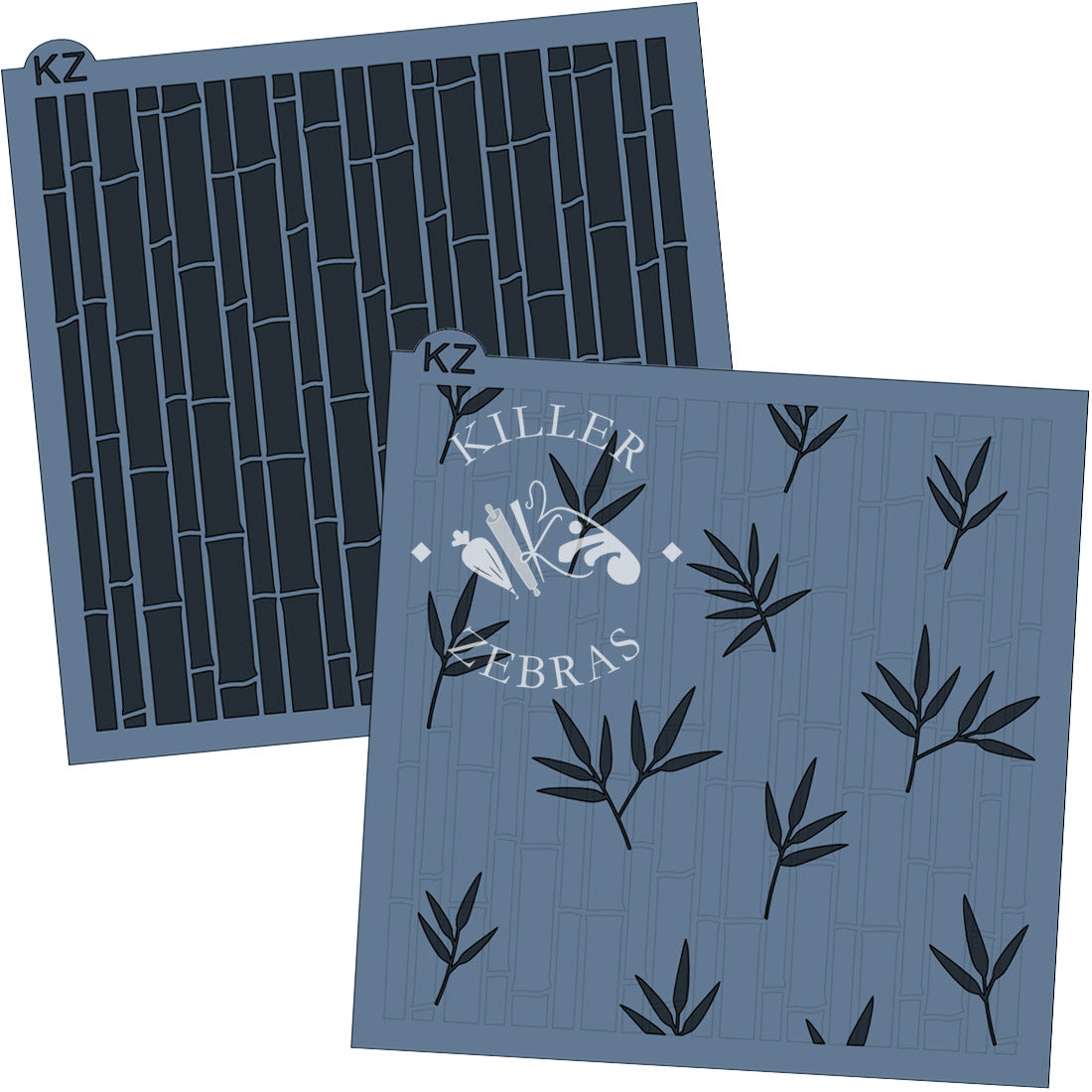 5.5 x 5.5 Stencil Bamboo 2 Part Stencil