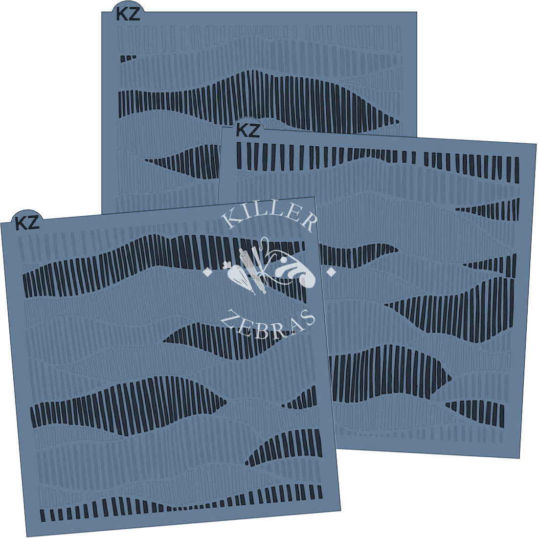 5.5 x 5.5 Stencil Boho Lines 3 Part Stencil