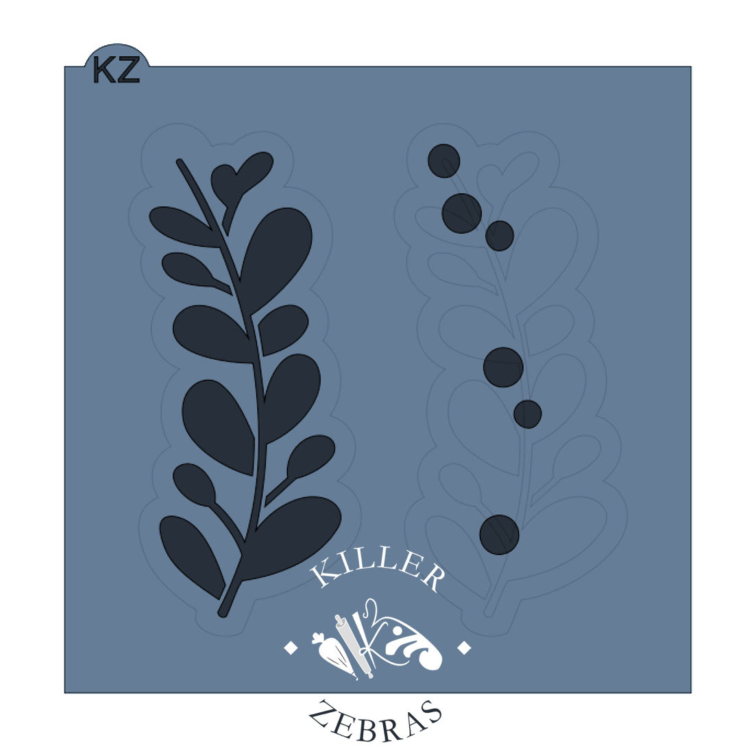 Cookie Cutters Botanical Branch (Style 6) – Cookie Cutter & Stencil Set