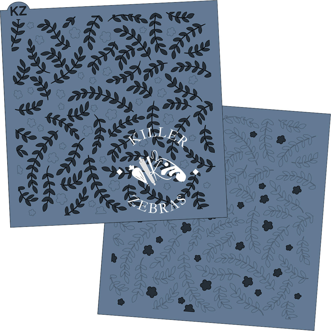 5.5 x 5.5 Stencil Briar Rose 2 Part Stencil