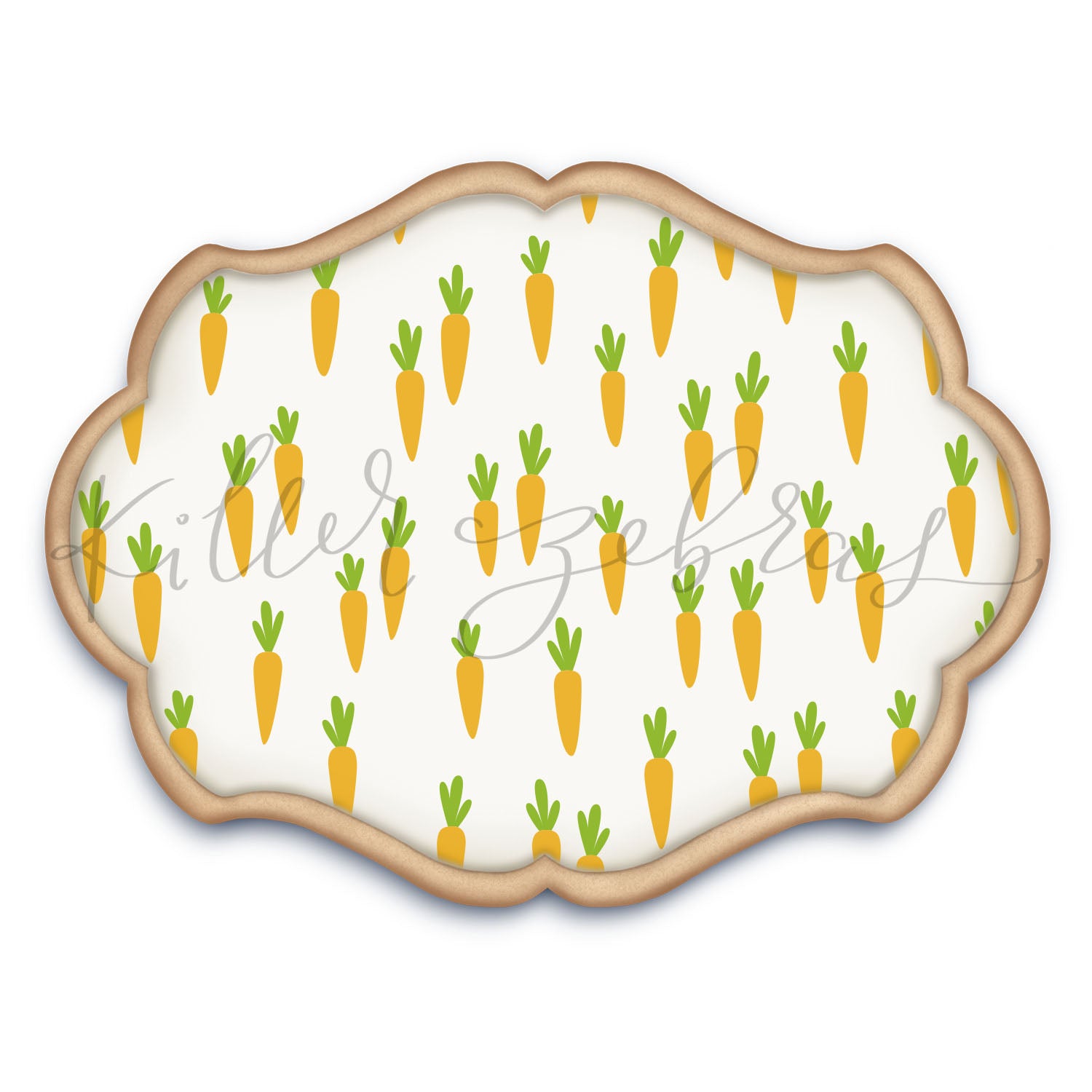 5.5 x 5.5 Stencil Bunny Food 2 Part Stencil