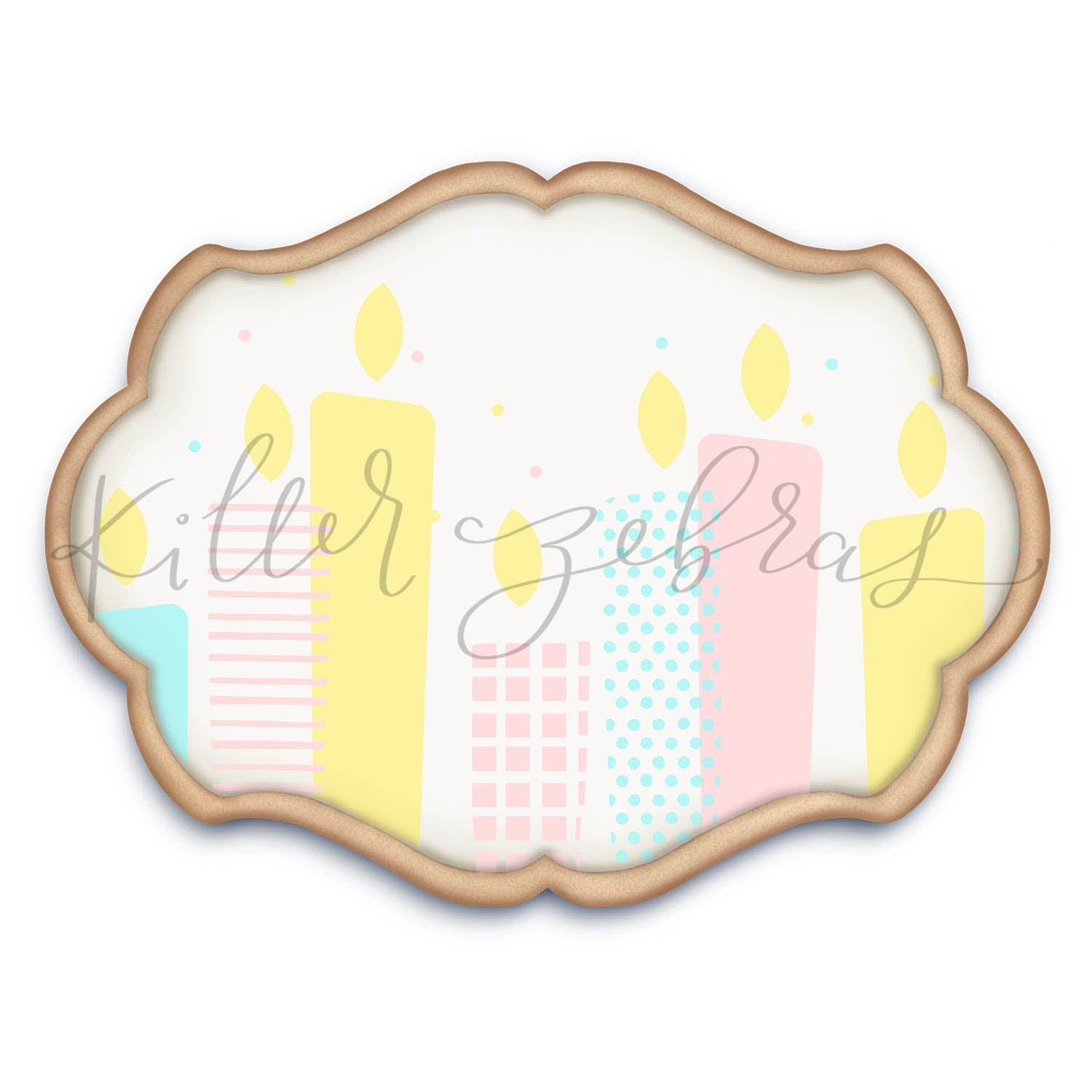 5.5 x 5.5 Stencil Candles 3 Part Stencil