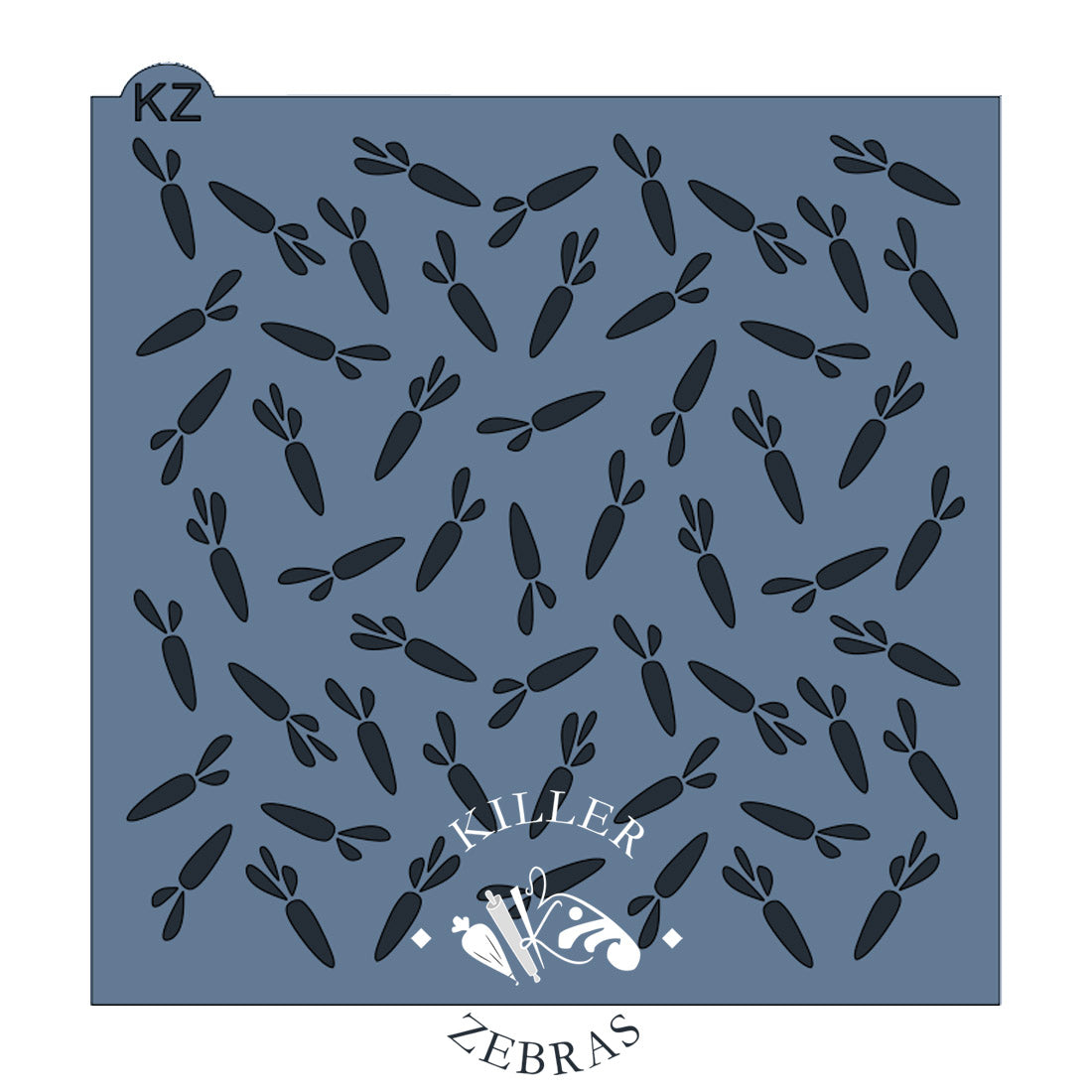 5.5 x 5.5 Stencil Carrots - Single or Layered Stencil