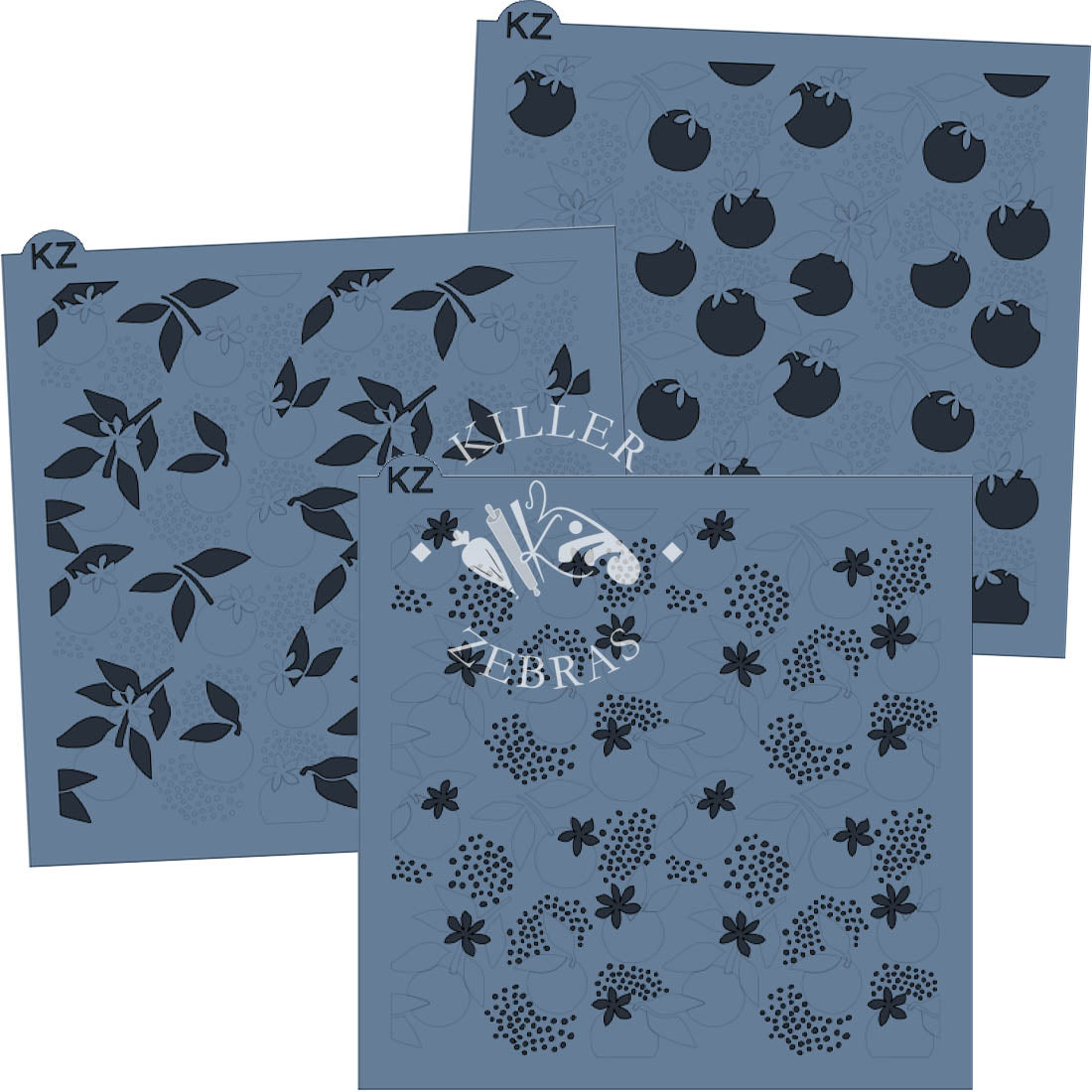 5.5 x 5.5 Stencil Clementine 3 Part Stencil