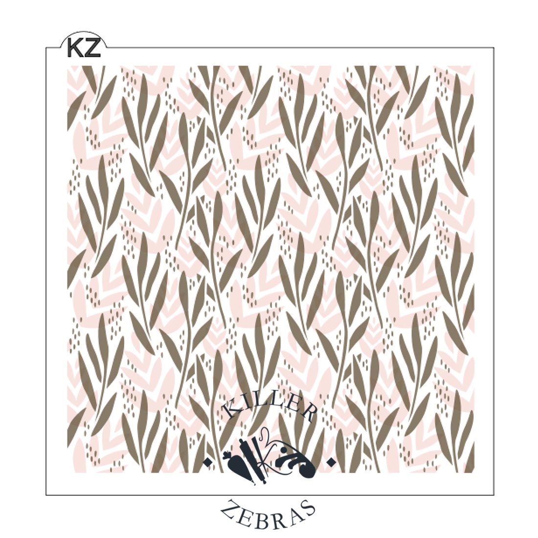 5.5 x 5.5 Stencil Cordyline 2 Part Stencil