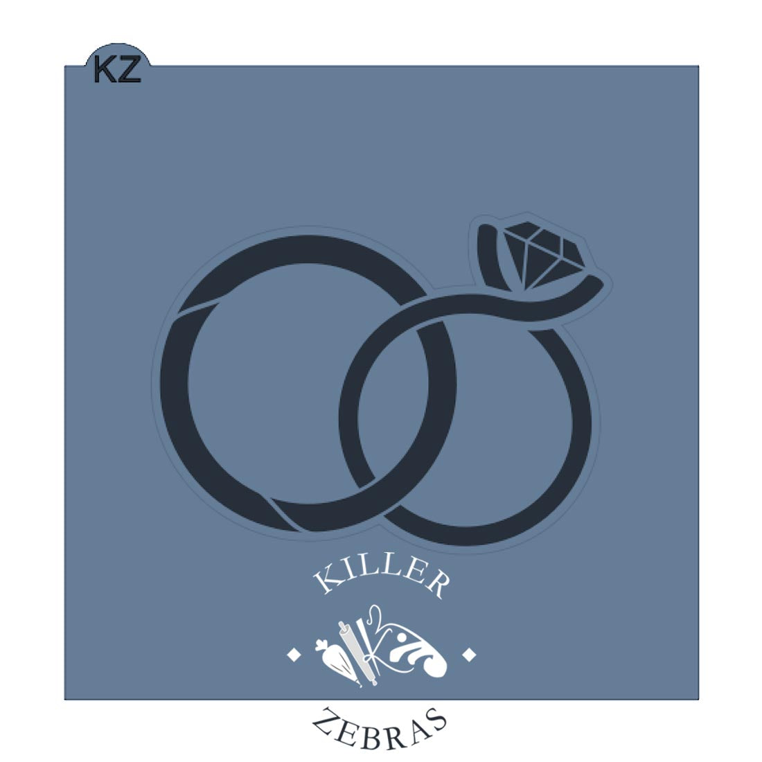 Cookie Cutters Entwined Wedding Rings Cutter/Stencil